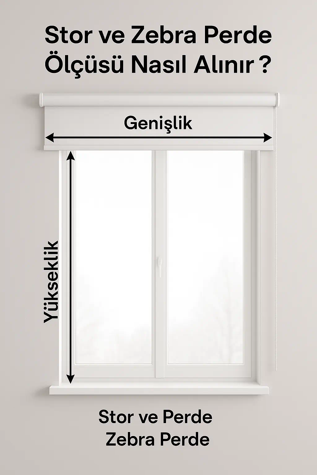 Stor ve Zebra Perde Ölçüsü Nasıl Alınır? | Kolay Anlatım Rehberi
